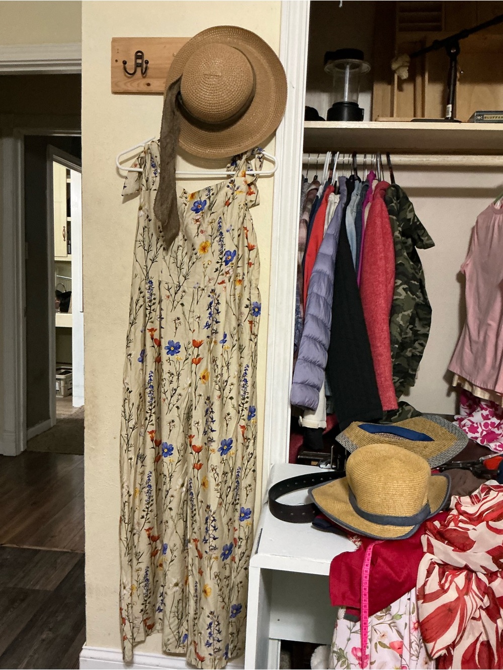 SHEIN Holidaya Boho Floral Wide Leg Jumpsuit - Size large